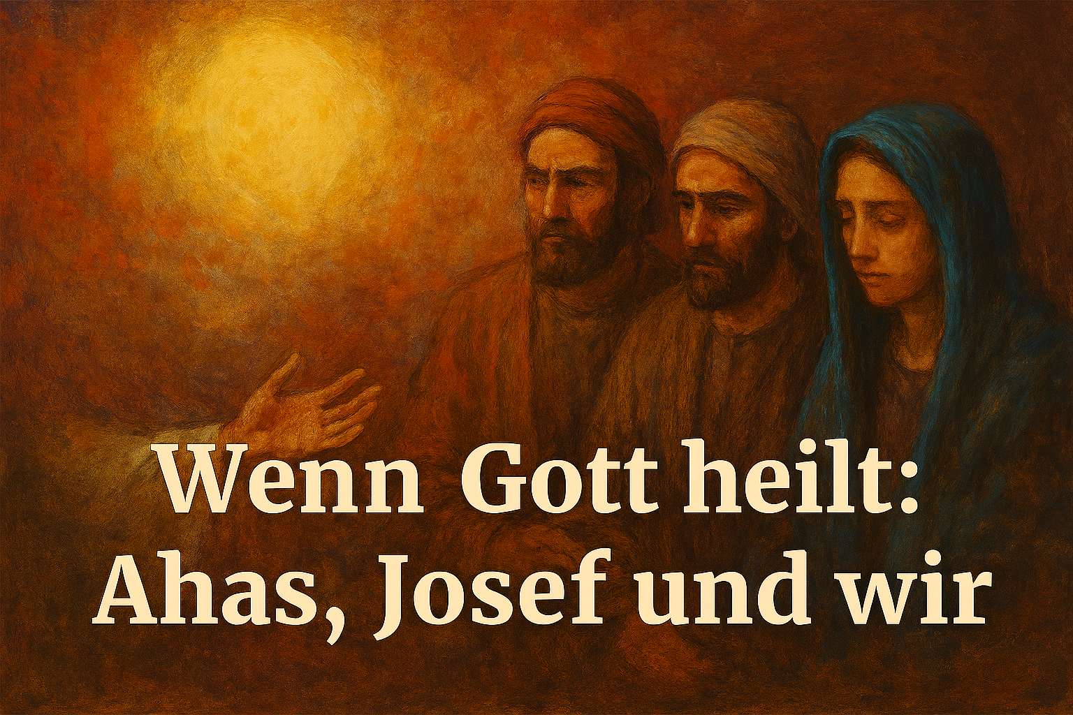Gottes Licht durchbricht die Nacht – ein Zeichen für Ahas, ein Ruf für Josef, ein Trost für uns. Heil kommt nicht aus menschlicher Stärke, sondern aus göttlicher Nähe.